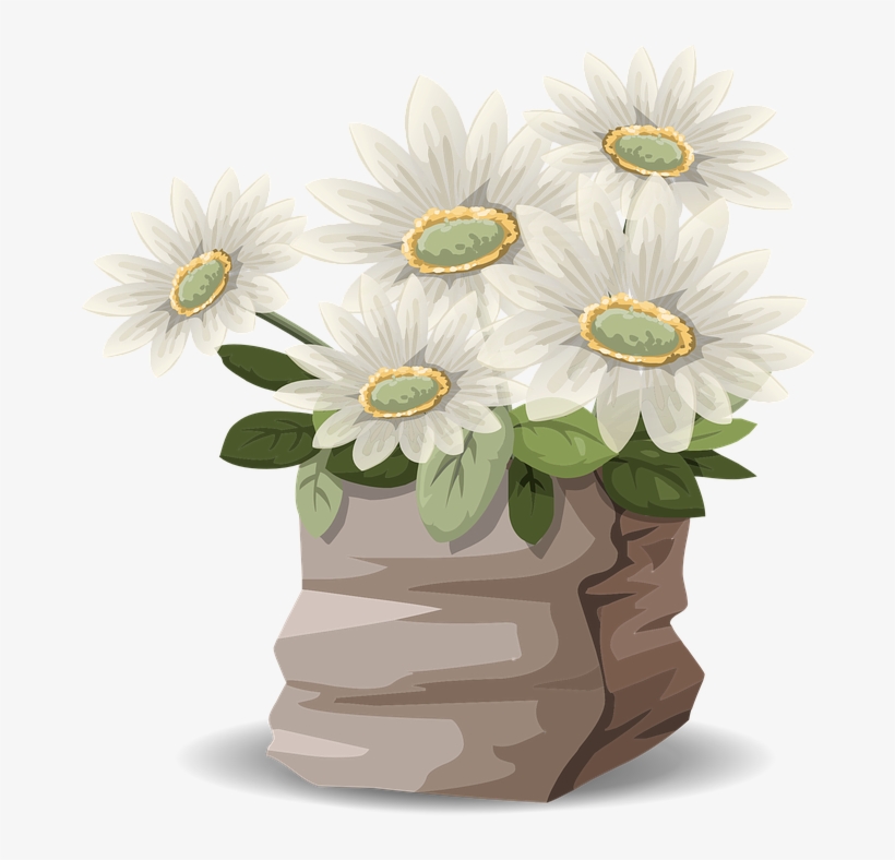 Daisy Clipart Flower Bouquet - ช่อ ดอกไม้ สี ขาว Png, transparent png download