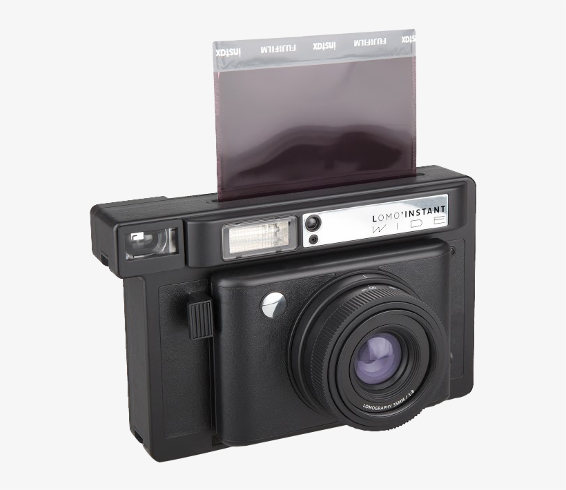 Lomo Instant Wide Black + Lenses Instant Camera, transparent png download
