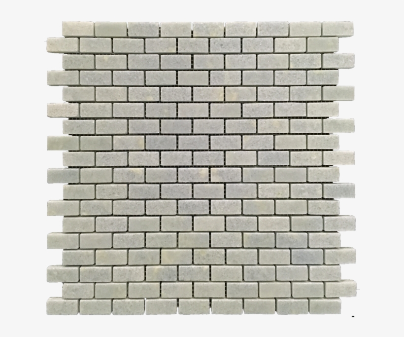 Blue Celeste 5/8" X 1 1/4" Mini Brick Mosaic - Carrara White Italian Carrera Marble Subway Brick Mosaic, transparent png download