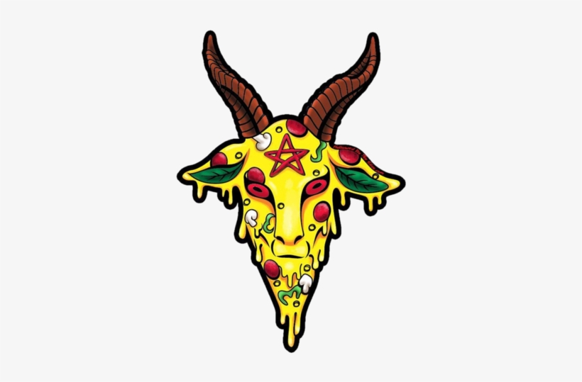 Pizza Baphomet Sticker - Baphomet Pizza, transparent png download