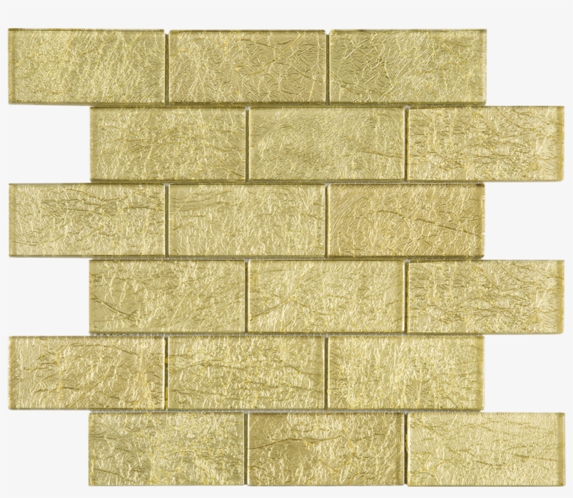 Brick Gold Glass Mosaic Tile - Glass Mosaic, transparent png download