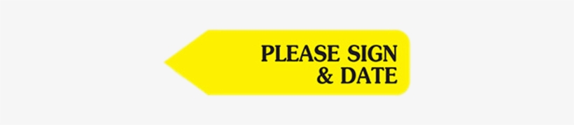 Yellow Sign & Date Arrow - Redi-tag Rtg81124 - Arrow Page Flags In Dispenser, transparent png download
