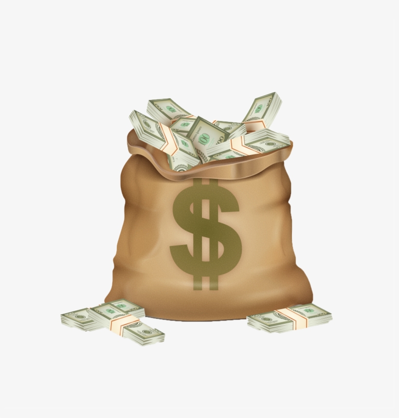 Money Bag Dollar Sign Coin - Money Bag Png, transparent png download