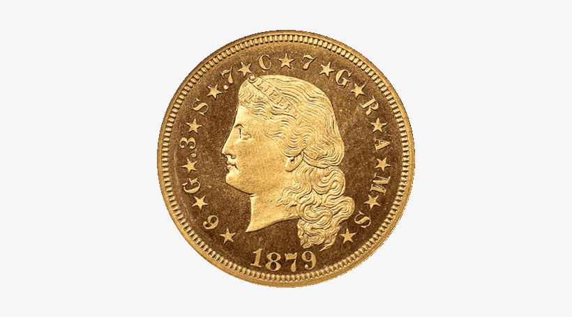 Gold Four Dollar Stellas - Proof 65, transparent png download