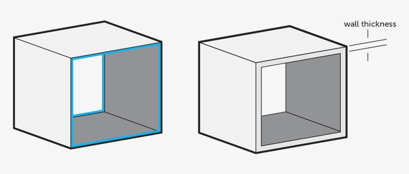 Understanding Wall Thickness - Wall Thickness 3d Printing, transparent png download
