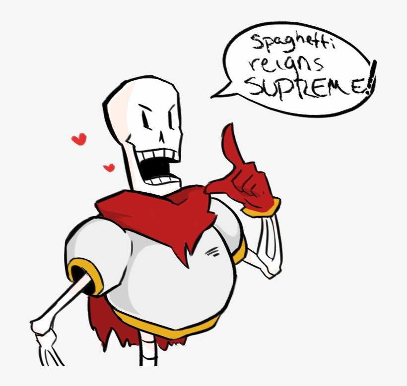 Spaghetti Is The Only Pasta Worthy Of The Great Papyrus - Papyrus, transparent png download