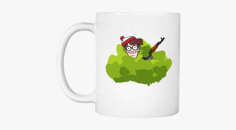 Where's Waldo In A Bush Pubg Mug - Where's Wally?, transparent png download