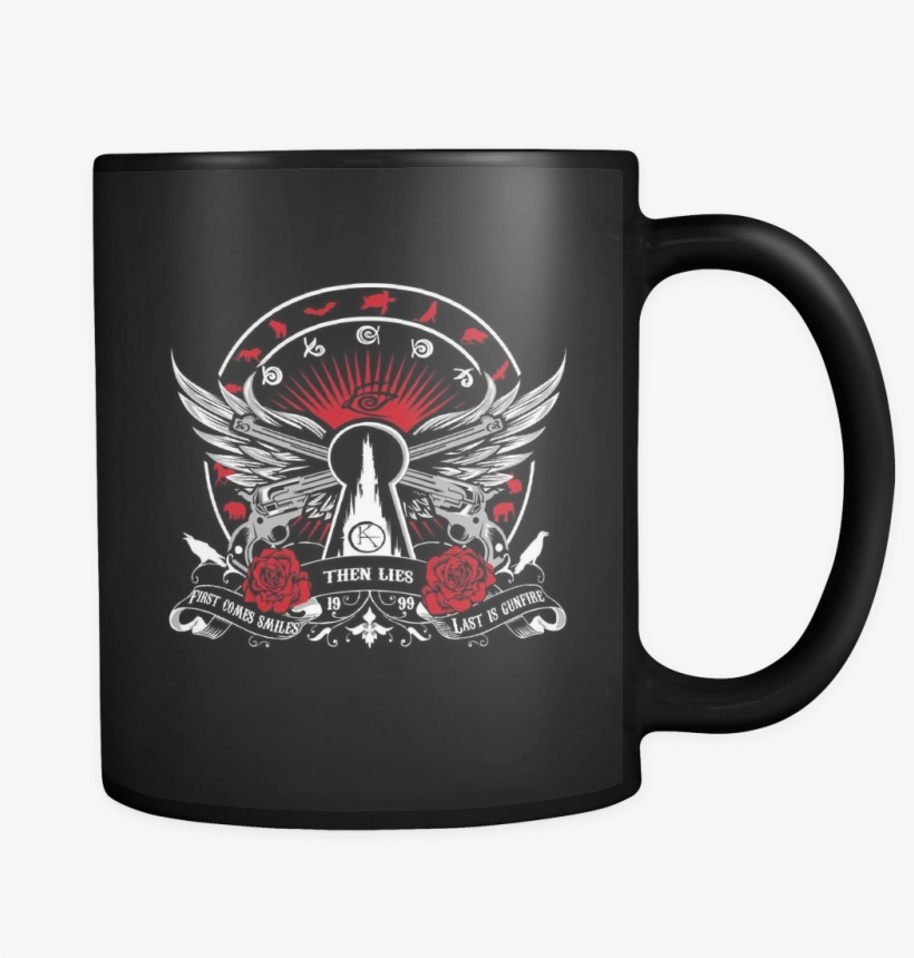 First Comes Smiles, Then Lies, Last Is Gunfire Mugs - Never Mind The Witch Beware Of The Cat Shirt, transparent png download