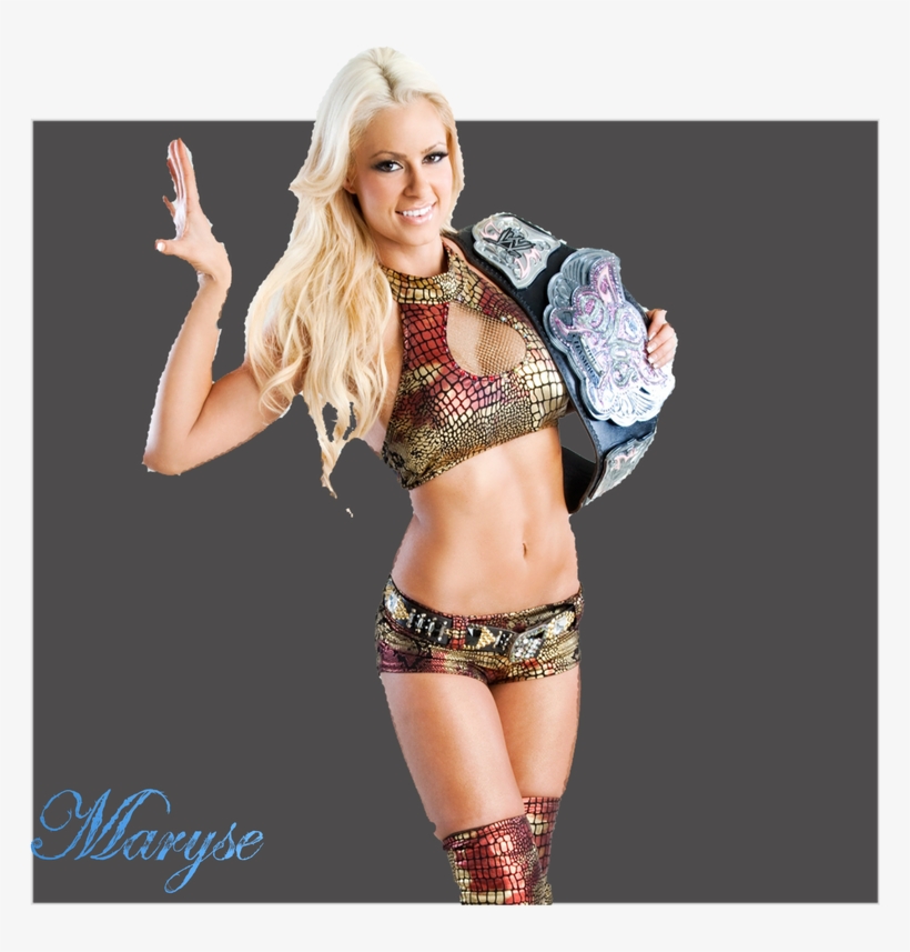 Picture - Maryse Signed Wwe Divas Champion 8x10, transparent png download