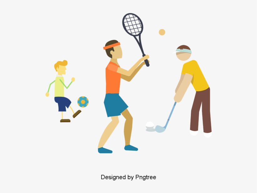 Cartoon Sports Fitness Exercise Sports People, Golf, - Illustration, transparent png download