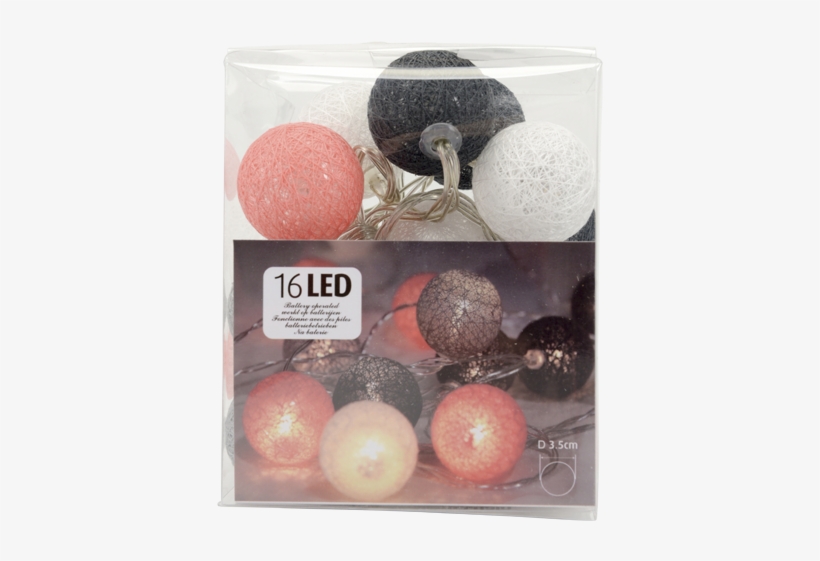 Lichtsnoer Met Led Bollen 16st Raffia - Fruit, transparent png download
