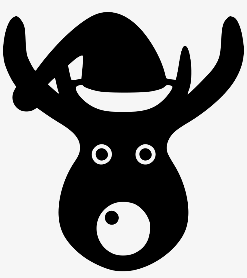 Christmas Deer Reindeer Winter Hat Comments - Reindeer, transparent png download