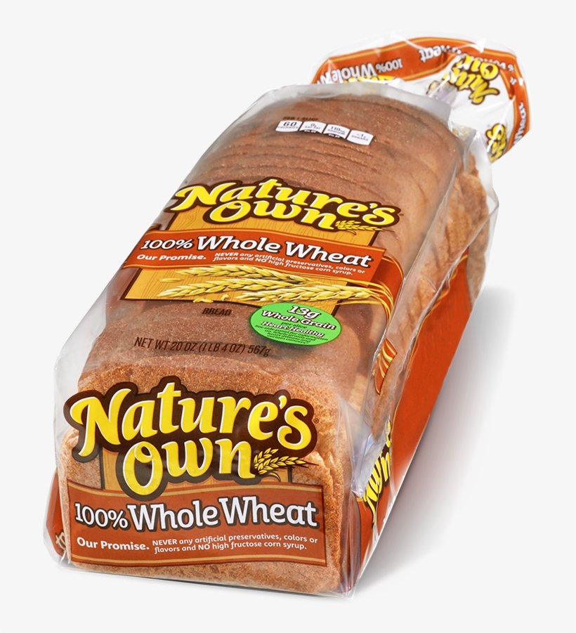 100% Whole Wheat Bread - Natures Own Life Bread, 7 Sprouted Grains - 20 Oz, transparent png download