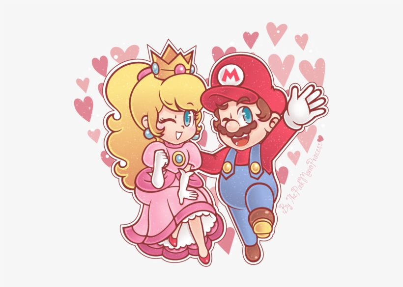 Super Mario Bros - Mario And Peach Png, transparent png download