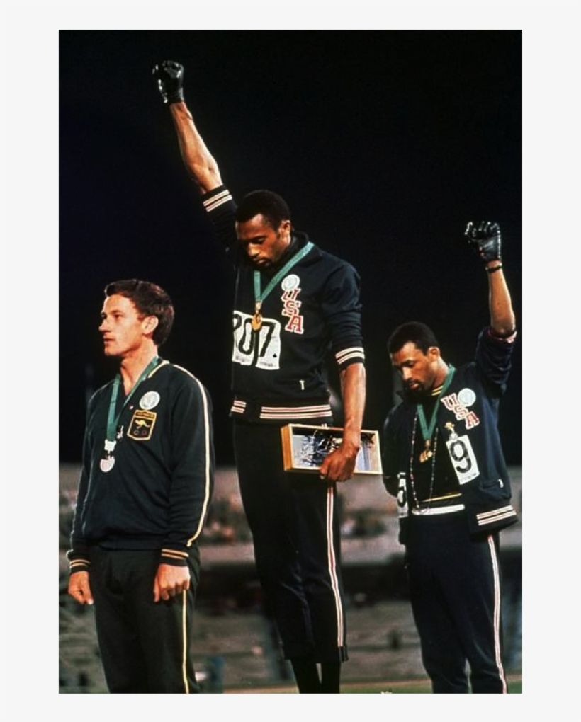 Black Power Salute - Tommie Smith And John Carlos, transparent png download
