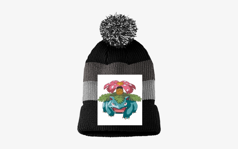 Vintage Striped Beanie With Removable Pom - Sourcingmap Rubber Elastic Hair Band Ponytail Holder,, transparent png download