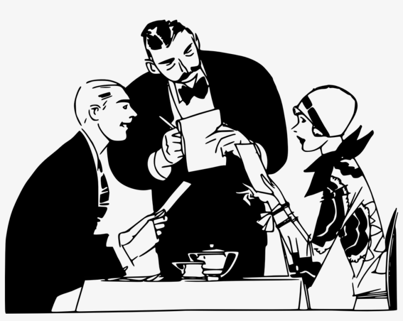 Two People Drinking - Restaurant Clipart, transparent png download