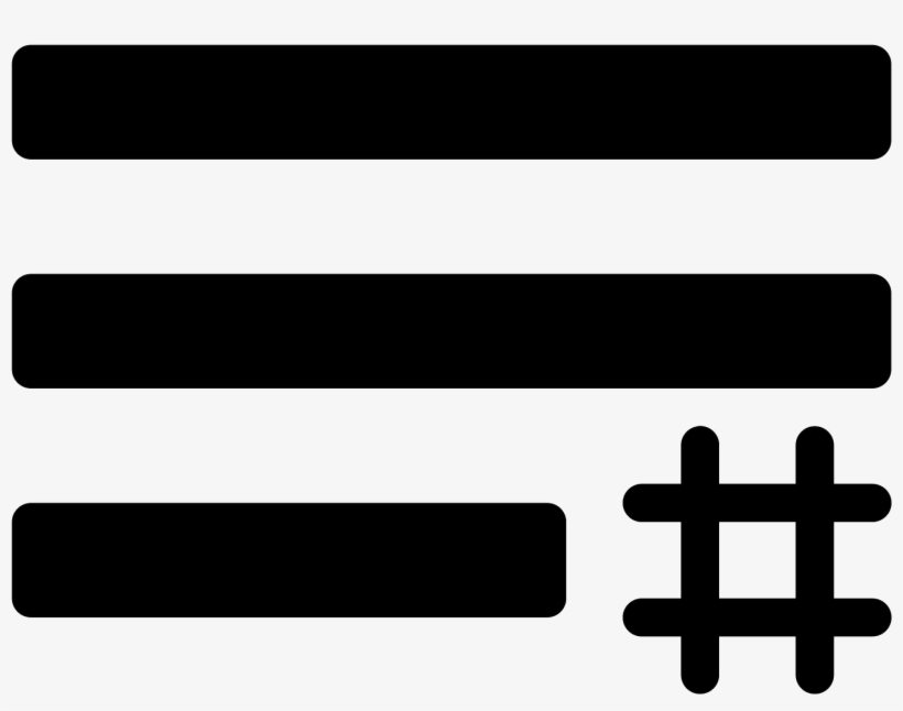 Hashtag Activity Feed Filled Icon - Icon, transparent png download