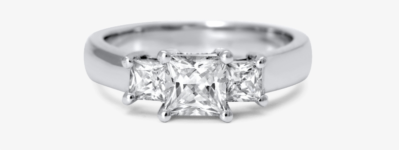 3-stone Princess Engagement Ring - Pre-engagement Ring, transparent png download
