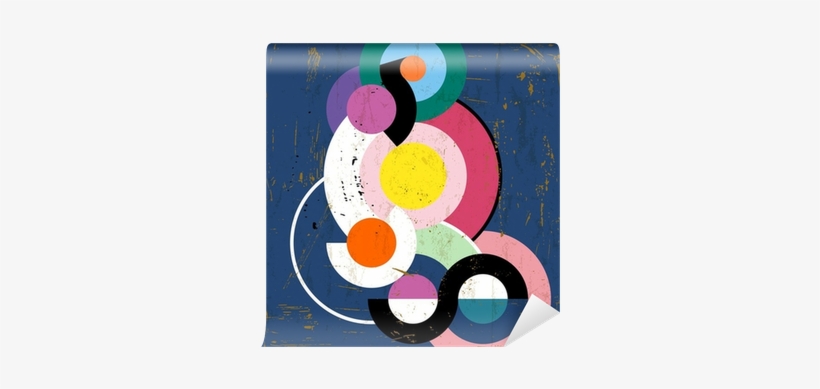 Abstract Circle Background, Retro/vintage Style With - Retro Style, transparent png download