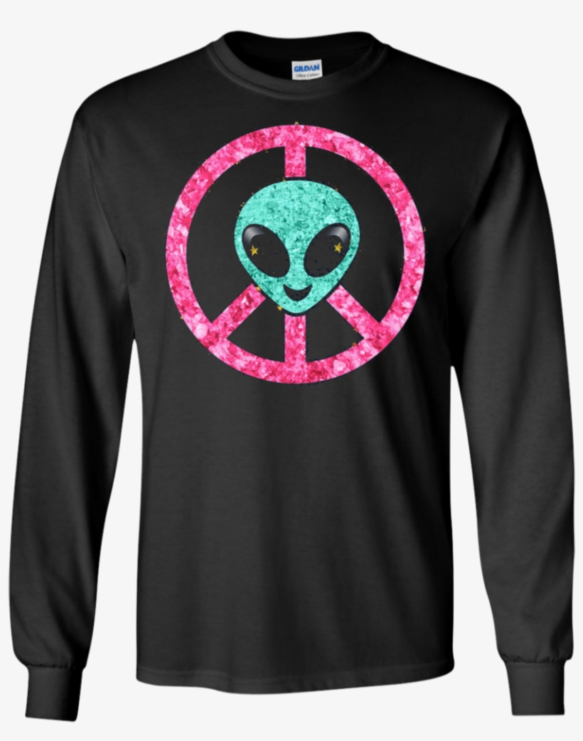 Vintage Emoji Hippie Alien Aqua Peace Sign Pink Gold - Funny Teaching Quotes For Tshirts, transparent png download