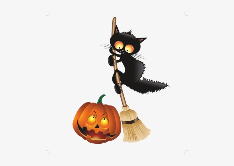0 B9a64 B4d309ec L - Pumpkins And Halloween Cats Vector, transparent png download