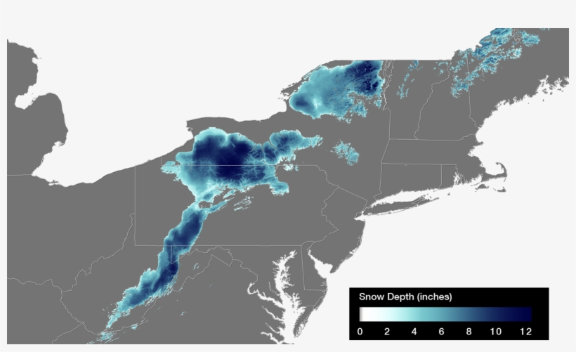 April 24th Northeast Snow Depth - Snow, transparent png download
