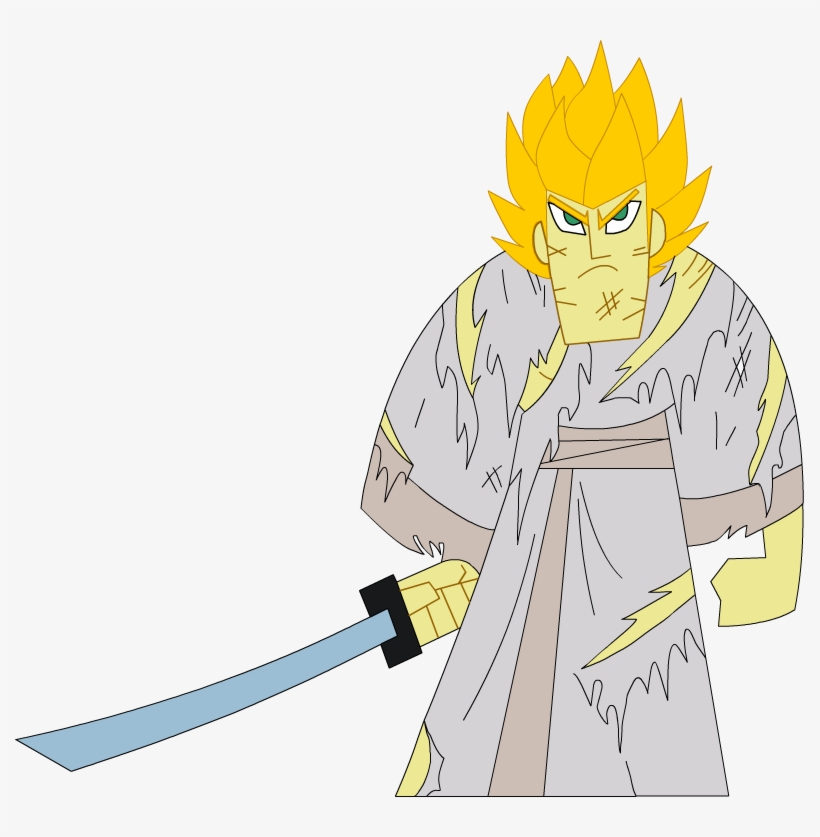 Samurai Jack Looking Dangerous - Samurai Jack And Goku, transparent png download
