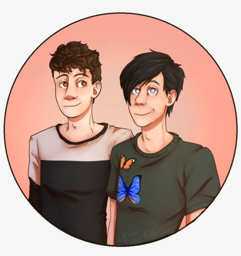 Heart Eyes Howell, Danisnotonfire, Amazingphil, Phan - Library, transparent png download
