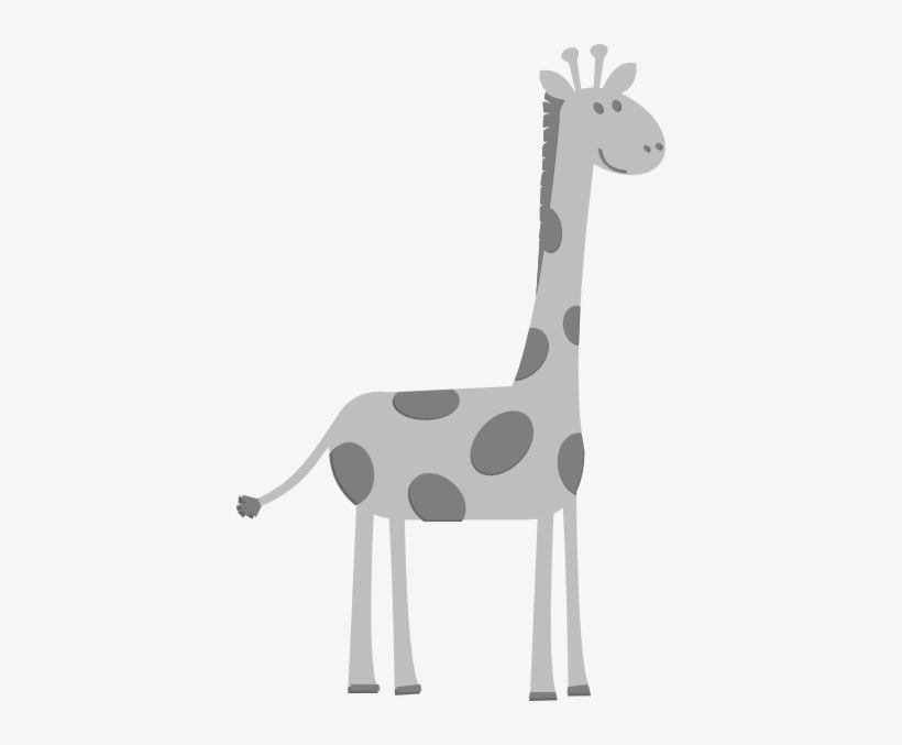 Gray Giraffe Clip Art - Red And Black Giraffe, transparent png download