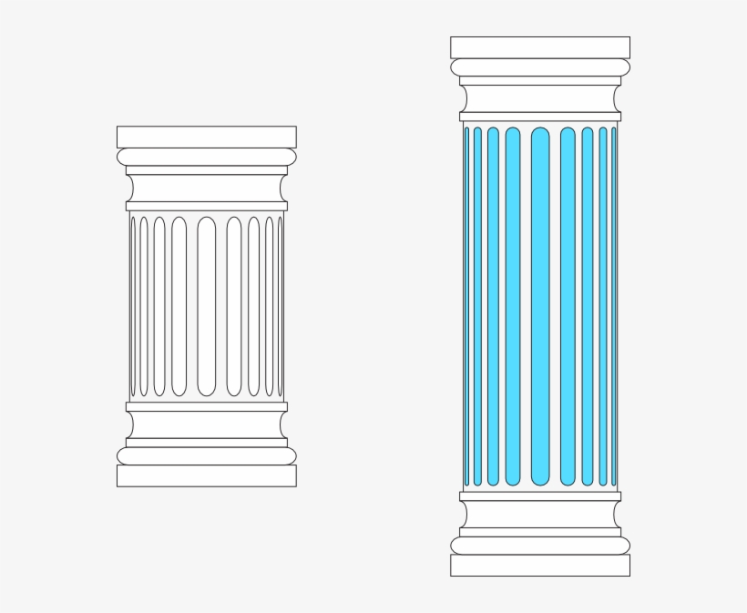 Blue Column Svg Clip Arts 564 X 593 Px, transparent png download