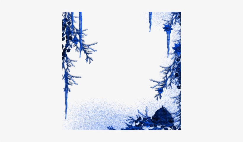 Blue Christmas Frame - Blue Christmas Tree Frame, transparent png download