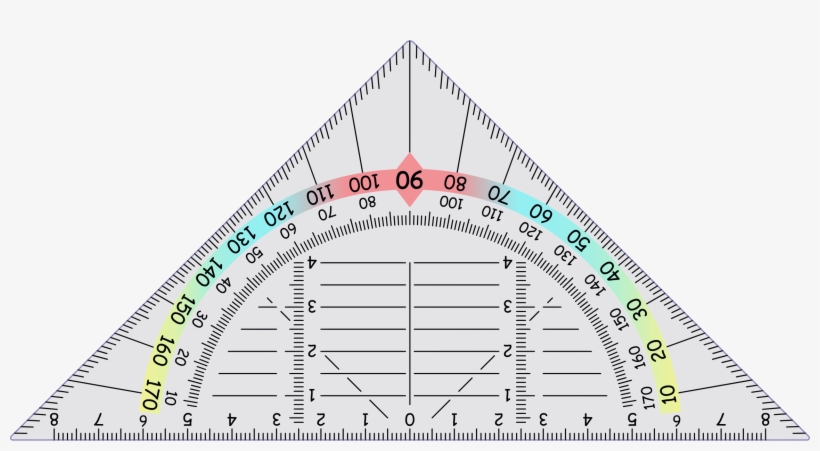 This Free Icons Png Design Of Triangular Protractor, transparent png download