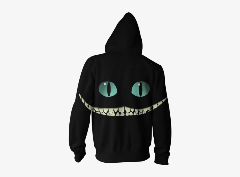 Cheshire Cat Smile Zip Hoodie - Mors Principium Est Hoodie, transparent png download