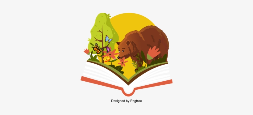 Beautiful Cool Cartoon Cute Hand Painted Creative Book - Цветы И Книги Вектор, transparent png download