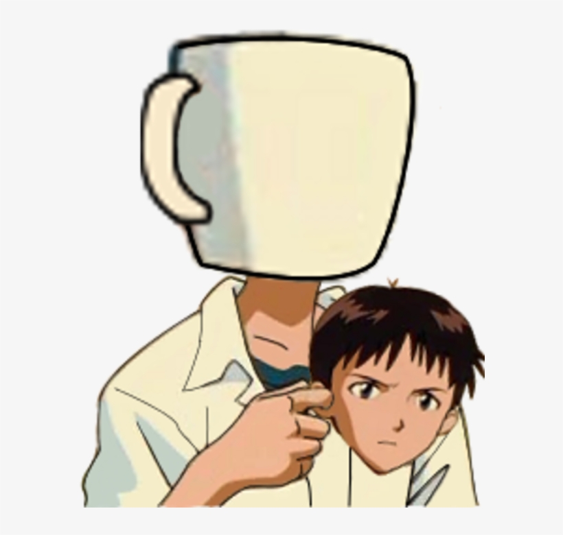 Shinji Holding A Mug Mug, transparent png download