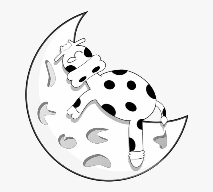 Sleeping Beauty Clipart Asleep - Cow On The Moon, transparent png download