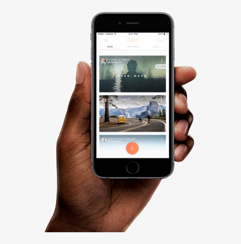 Iphone In Hand - Polling Result Ui Mobile, transparent png download