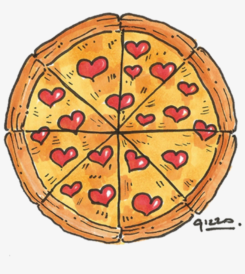 Illustration For Valentine's On Behance - Arte Tal Pai Tal Filho Pizza Png, transparent png download