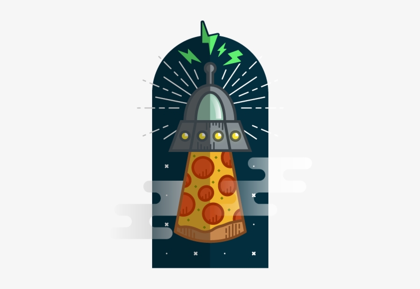 "aliens Don't Want Humans But Pizza Pepperoni" - Christmas Tree, transparent png download
