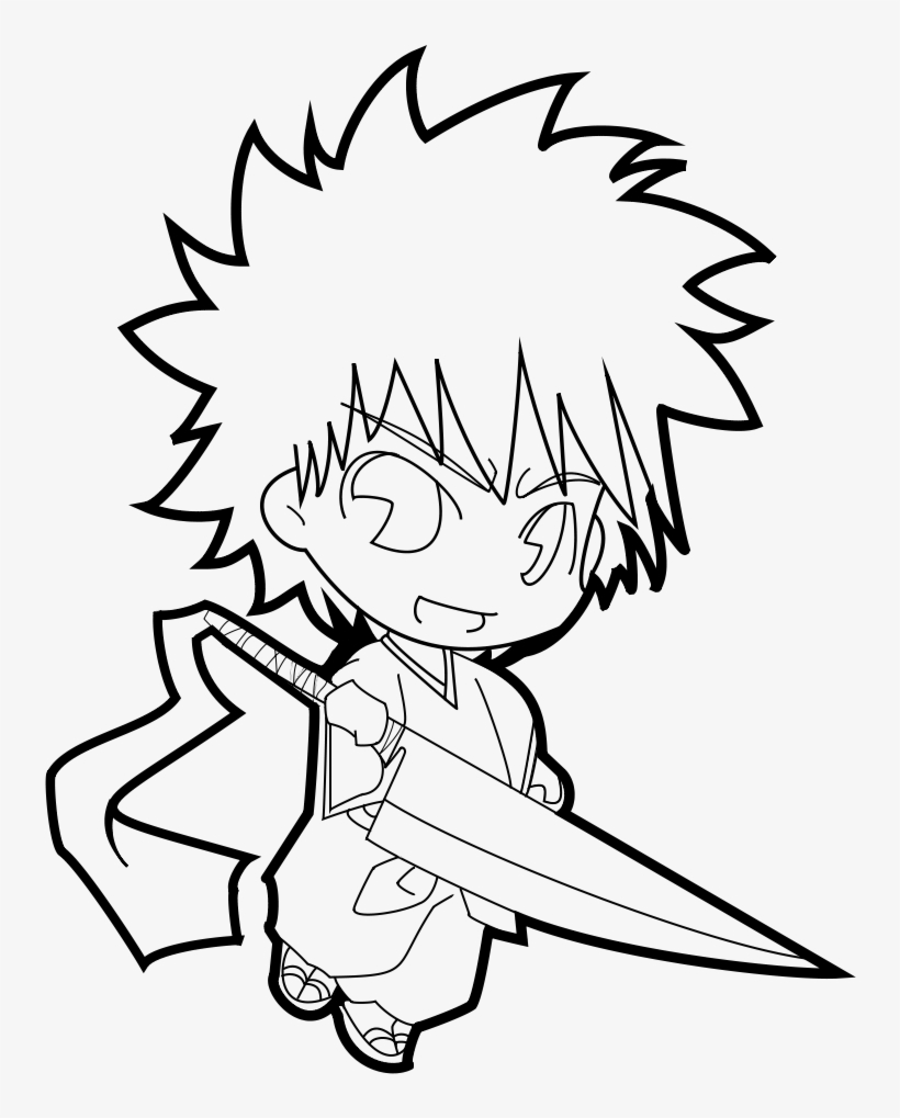 Jpg Black And White Ichigo Line Art By Xphire Deviantart - Bleanch Para Dibugar, transparent png download