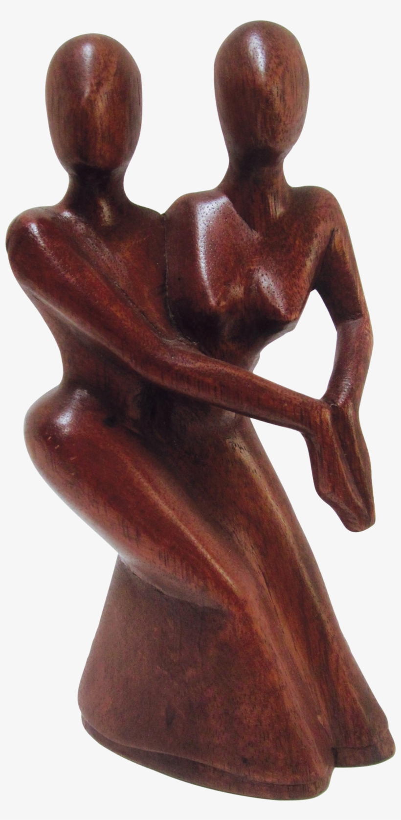 Embracing Lovers Statue Png - Wood Sculpture Png, transparent png download