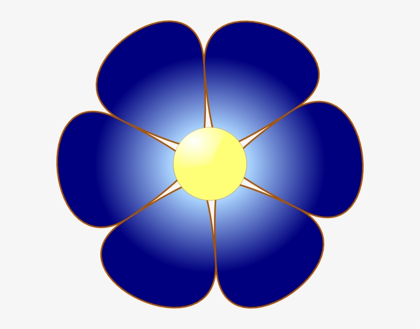 Blue Flower Clipart - Flower Clipart Transparent Background, transparent png download