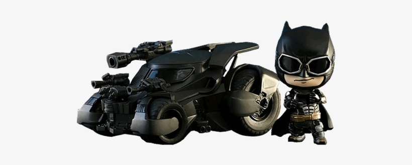 Batman With Batmobile Cosbaby Vinyl Hot Toys Figure - Batmobile, transparent png download