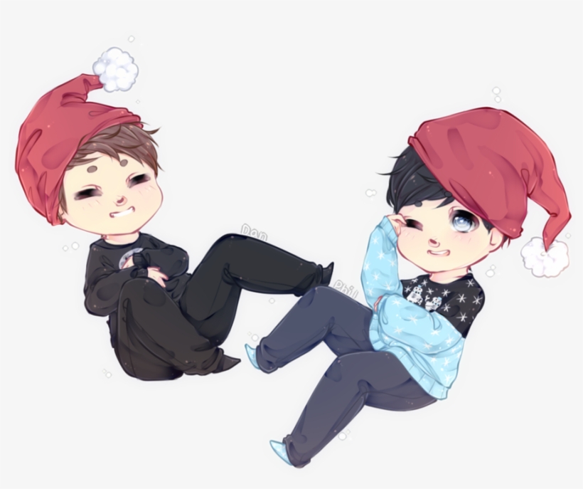 Amazingphil Transparent Doodle Google - Dan And Phil Christmas Fan Art, transparent png download
