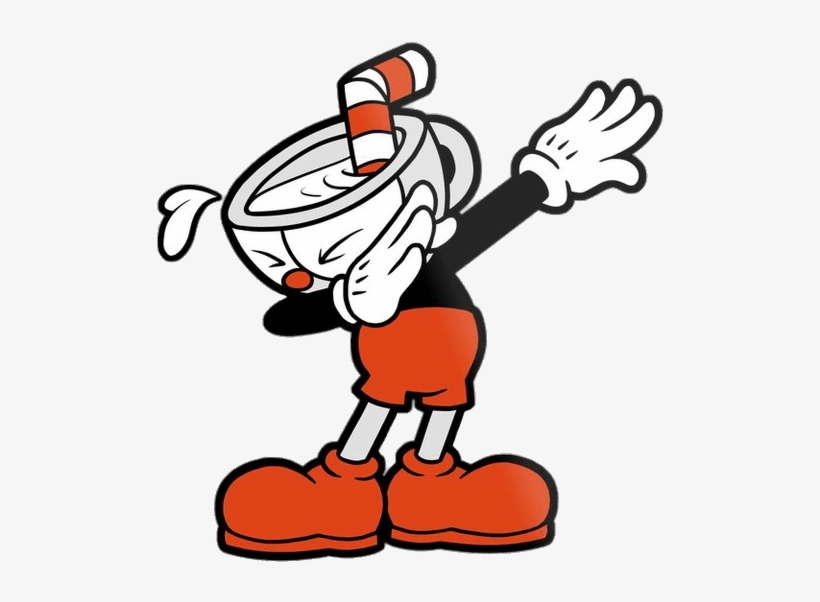 Cuphead Performing Dab - Cuphead Dab, transparent png download
