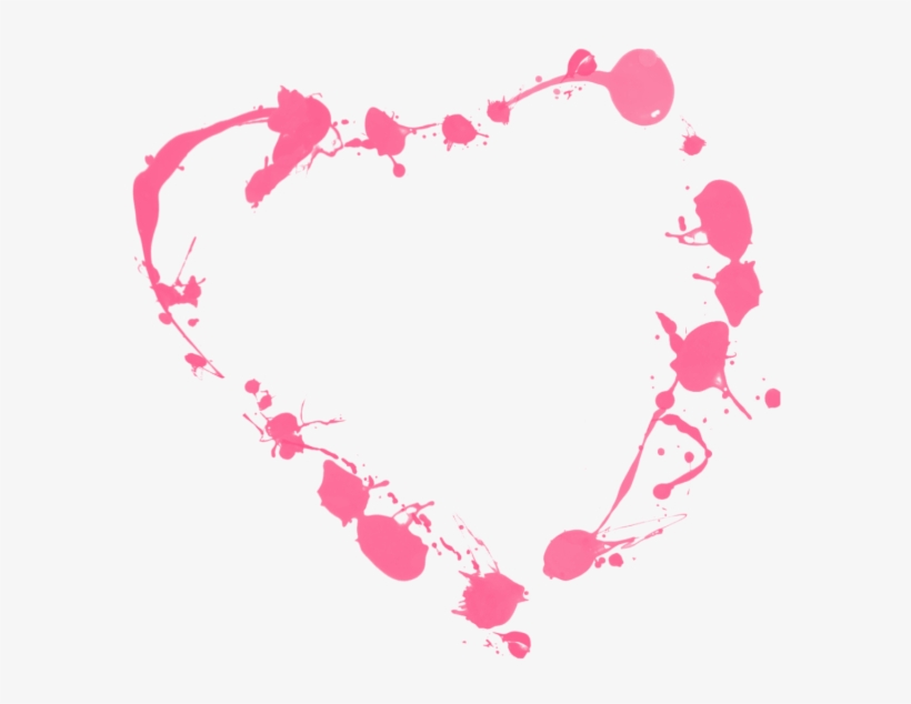 Heart Shape With Paint Effect, Emoji, Abstract, Background - Portable Network Graphics, transparent png download