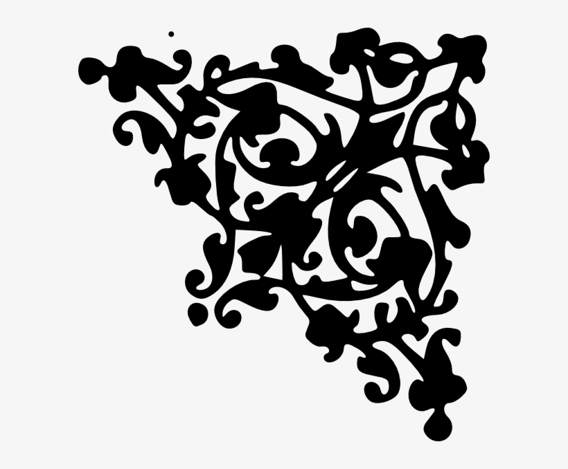 Design Clipart Fancy - Black Corner Designs Png, transparent png download