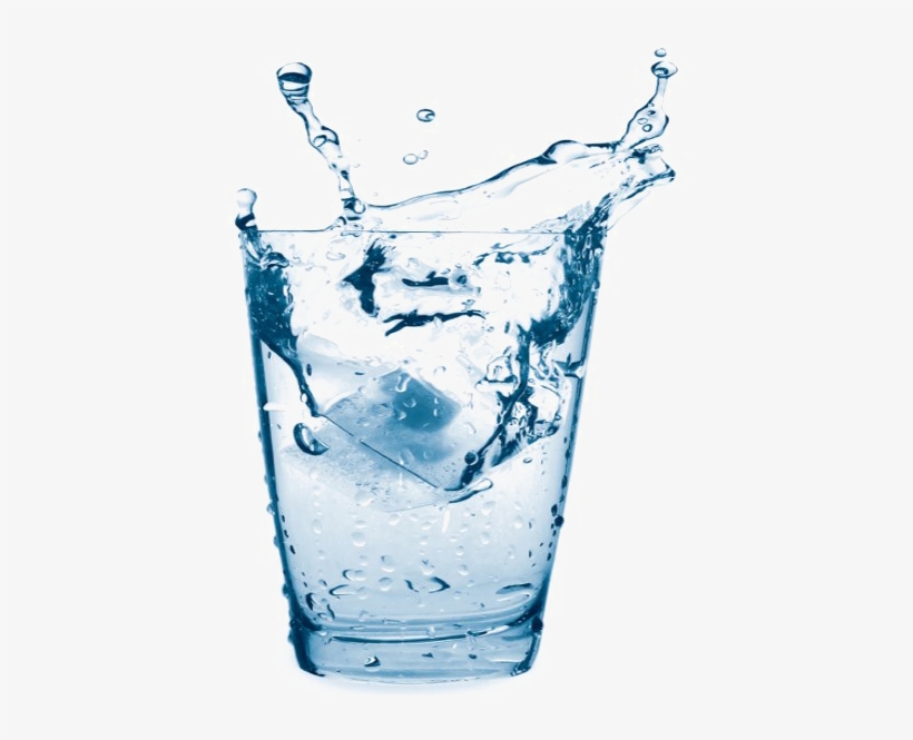 Water Glass Splash Png Transparent Image - Ice Cold Glass Of Water, transparent png download