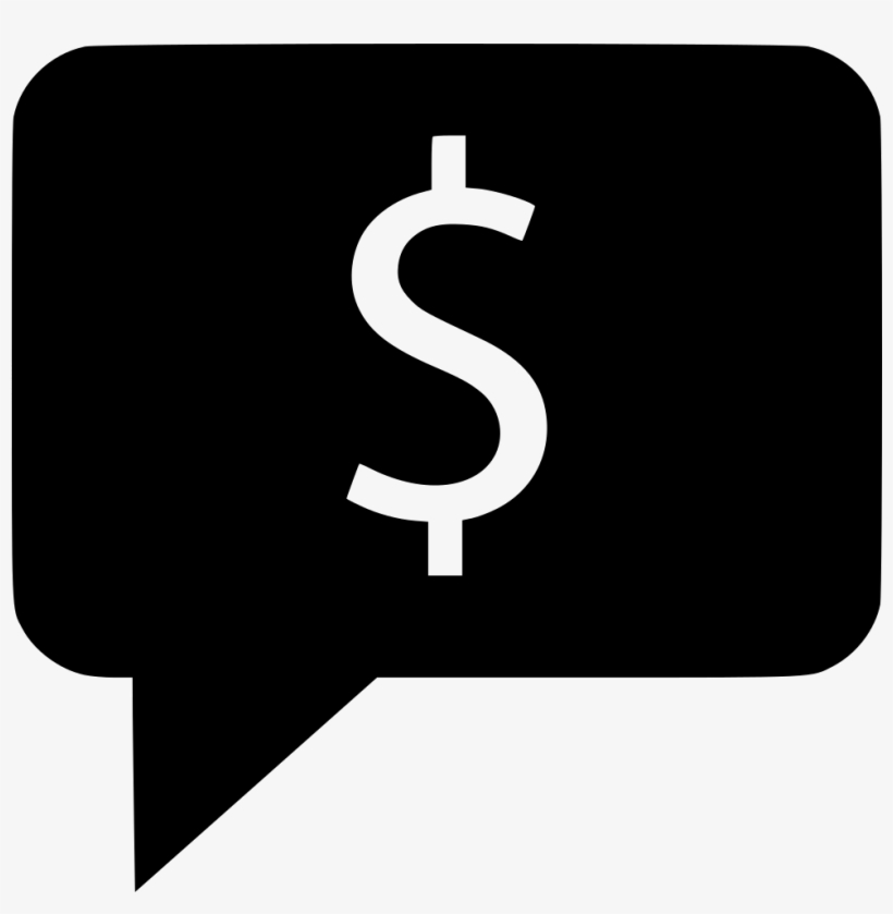 Dollar Sign Chat Bubble Comments - Dollar Sign Bubble Icon, transparent png download
